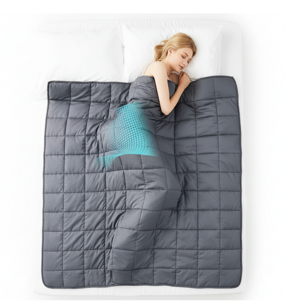 Couverture Lestée Lunora™ — Le Sommeil Profond à Portée de Nuit