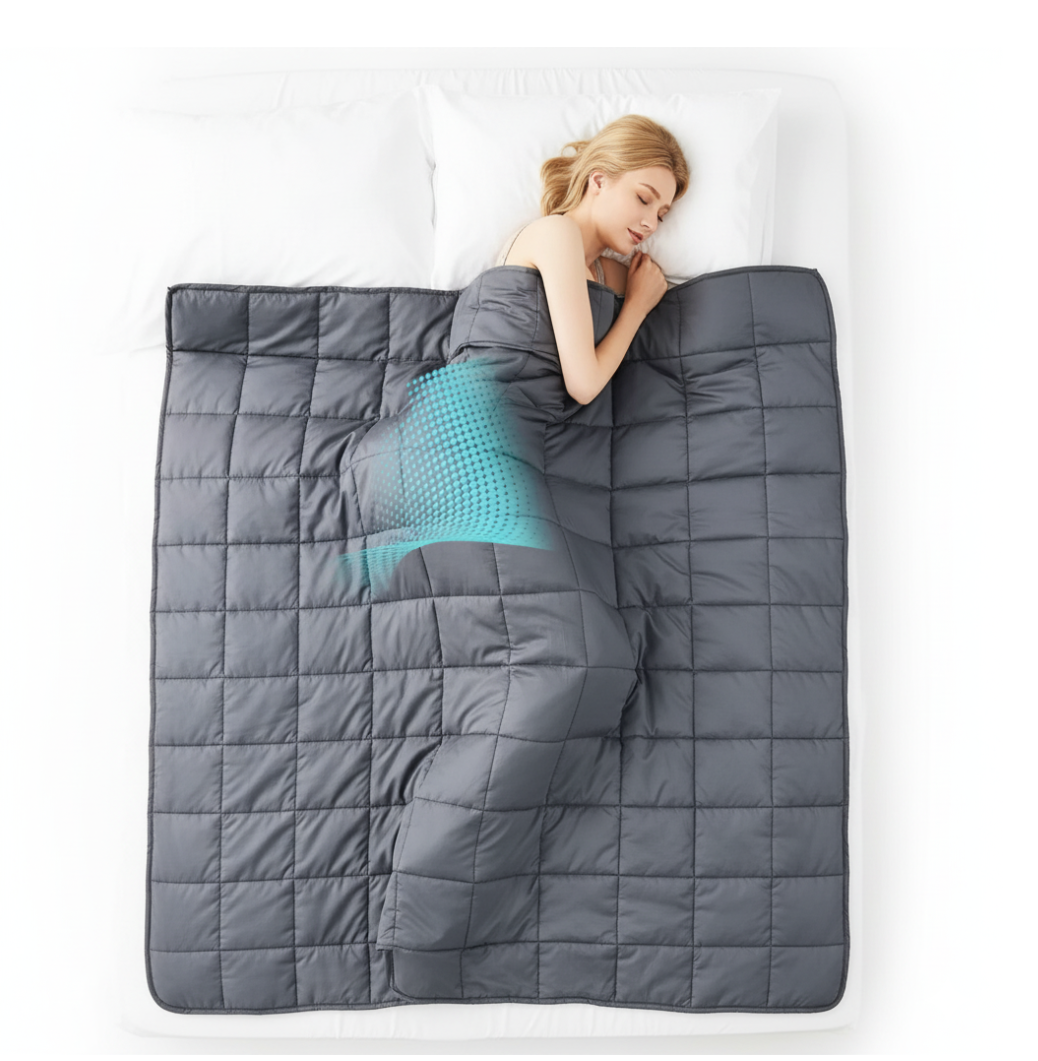 Couverture Lestée Lunora™ — Le Sommeil Profond à Portée de Nuit