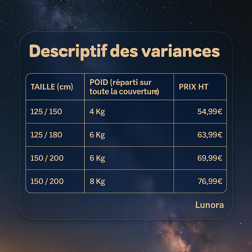 Couverture Lestée Lunora™ - Plaid / Type Doudou