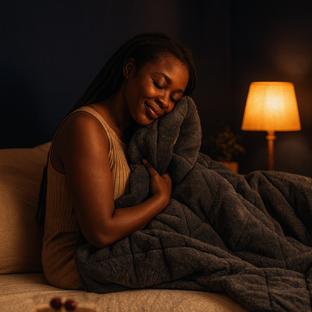 Couverture Lestée Lunora™ - Plaid / Type Doudou