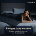 Couverture Lestée Lunora™ — Le Sommeil Profond à Portée de Nuit