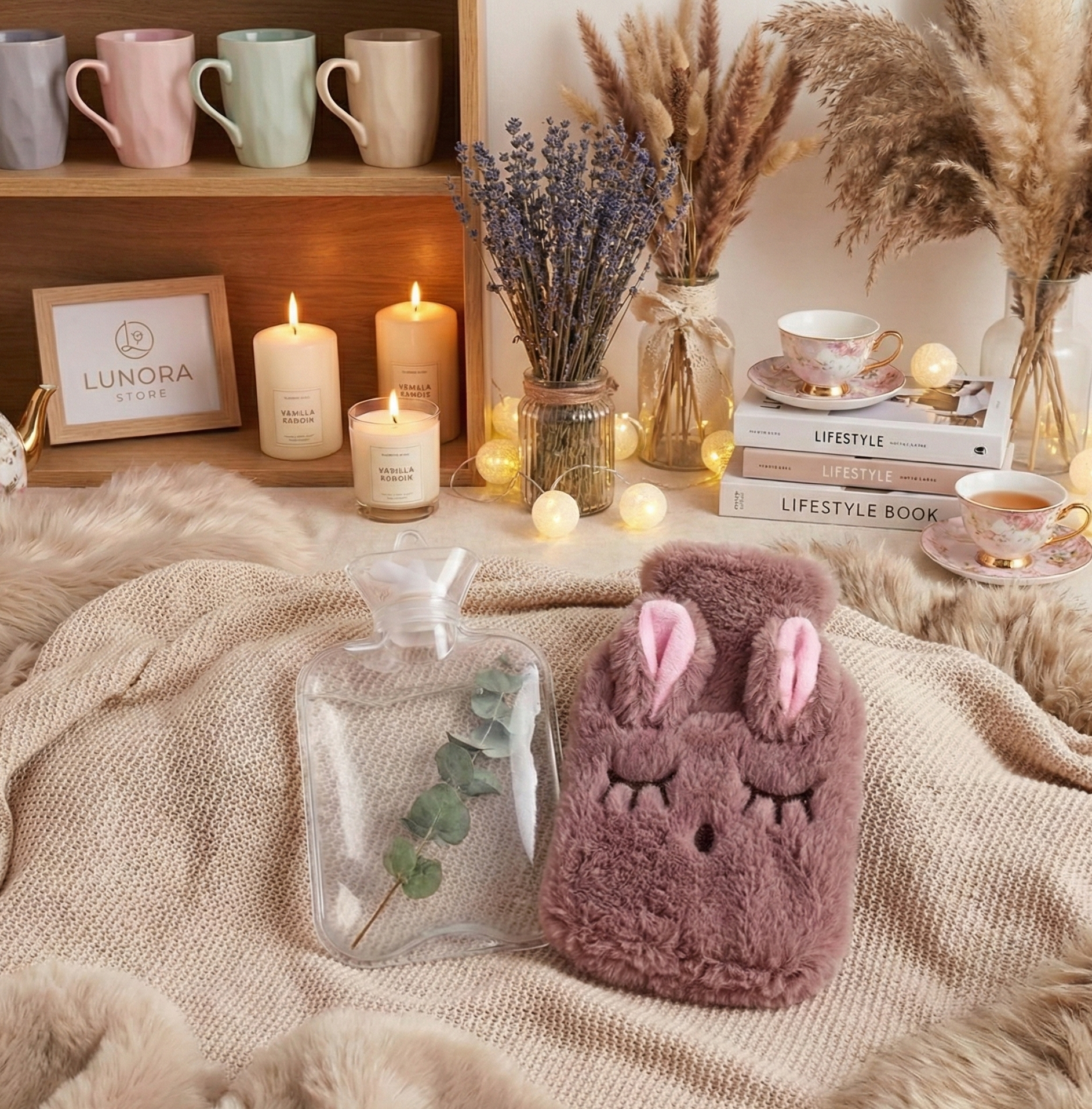 Bouillotte Doudou "Lapin Zen" — Chaleur Apaisante & Réconfortante