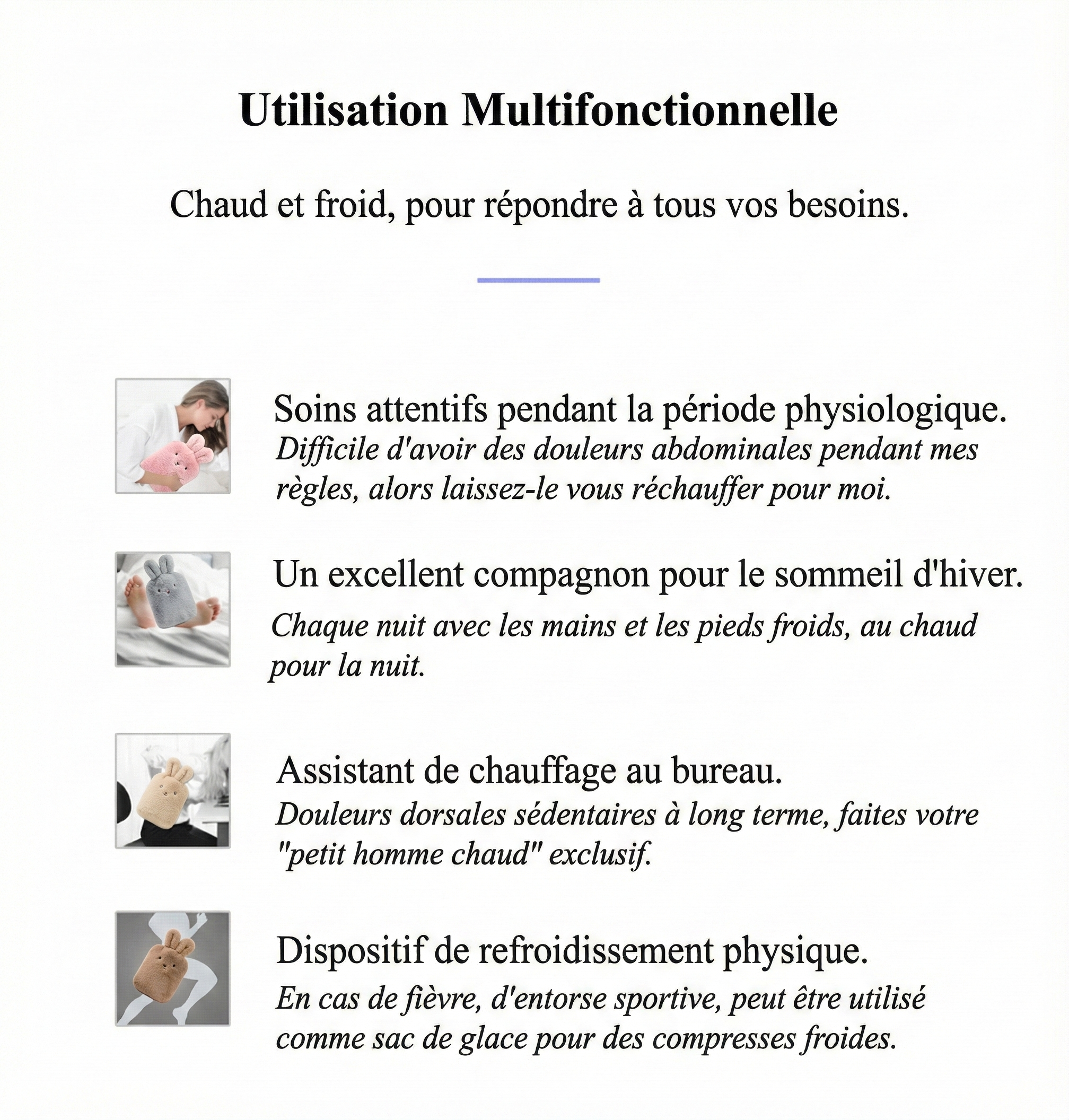 Bouillotte Doudou "Lapin Zen" — Chaleur Apaisante & Réconfortante