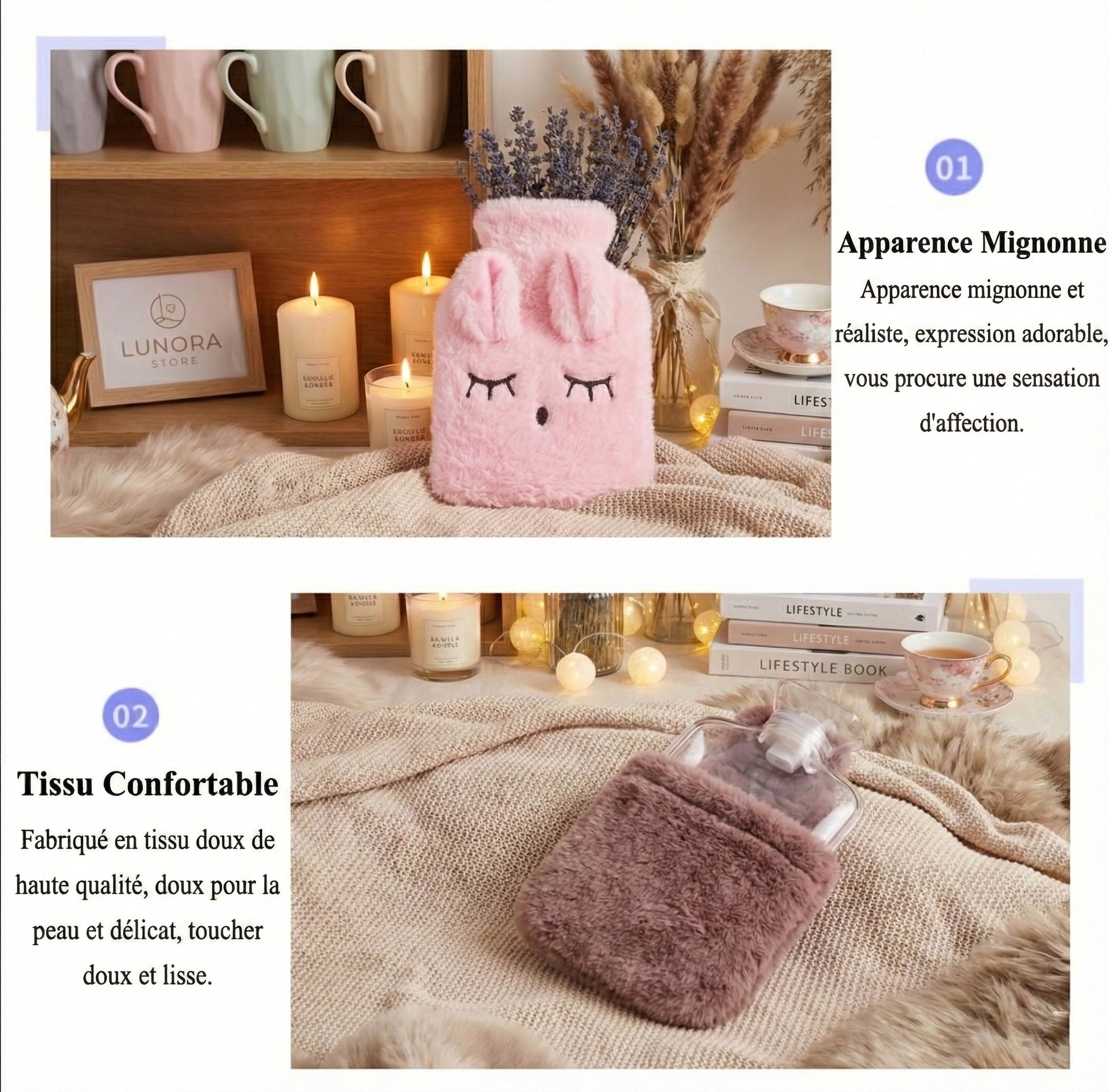 Bouillotte Doudou "Lapin Zen" — Chaleur Apaisante & Réconfortante